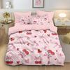 Cute Pink Bow Series Bedding Set 3piece Duvet Cover Pillowcases Kids Adults Single Twin Queen King Size Bedroom Decor