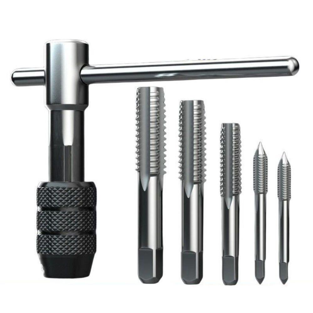 Twist Bit M3-M8 T-type Tap Wrench Set Adjustable Portable Tap Drill Set Thread Tap Die