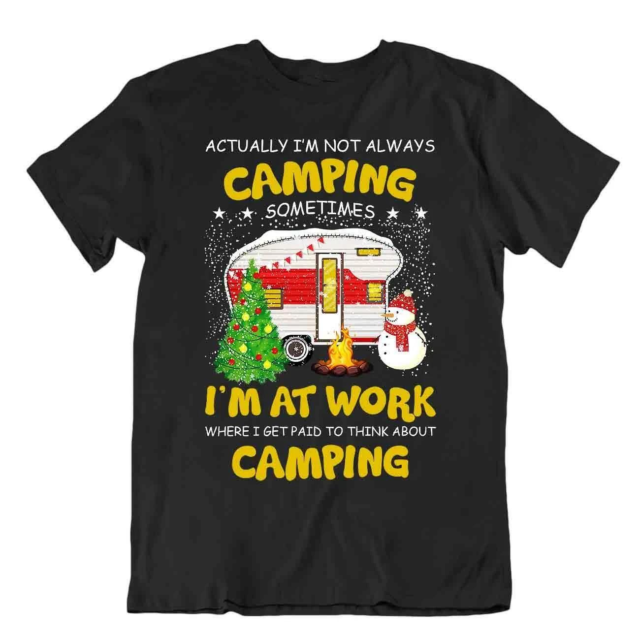 Camping Outside Trip T-Shirt Tee Vintage Gift Cute Funny Outdoor Fresh Christmas S
