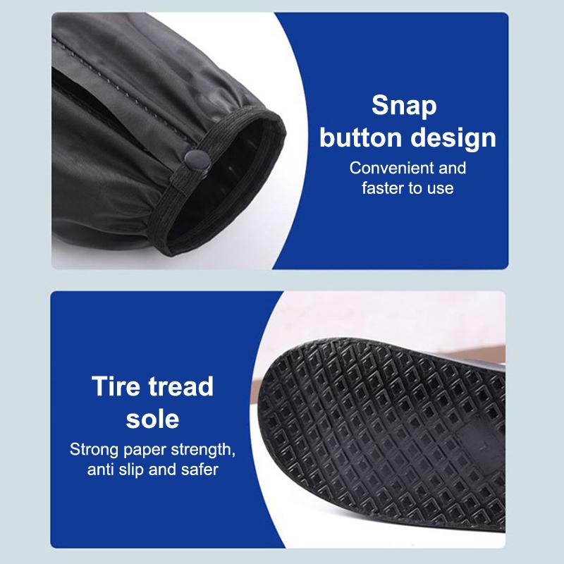 Rain Boot Shoe Cover Waterproof With Reflector High Top Shoes Dust Covers For Men Women Outdoor Rainproof Shoes Cover