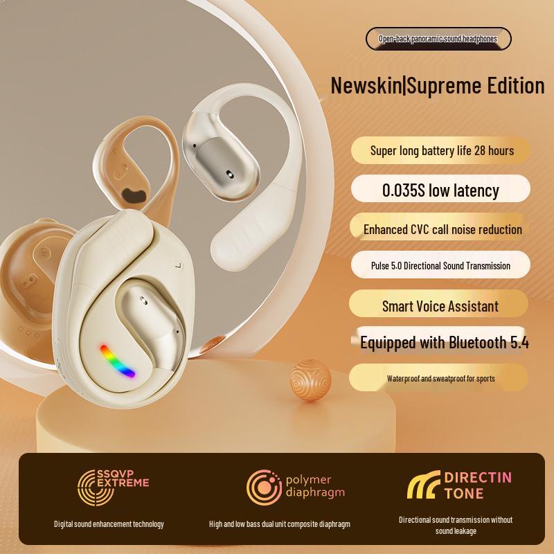 AI Real-time Translation Bluetooth Earbuds, Open-Type, HD Calls, HiFi Sound Quality