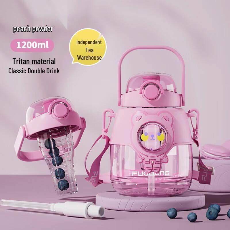 FUGUANG Large Capacity Dual-Use Straw Water Bottle