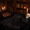 Gothic Vampire Queen Costume For Halloween Party With Polyester Fabric For Adults