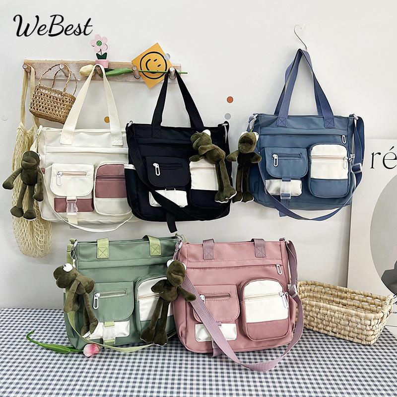 

A Large-capacity, Versatile, Instagram, Trendy Student Handbag for Class синій