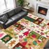 Weihnachtlich bedruckter quadratischer Teppich, weich, rutschfest, für Schlafzimmer, Weihnachtsgeschenk