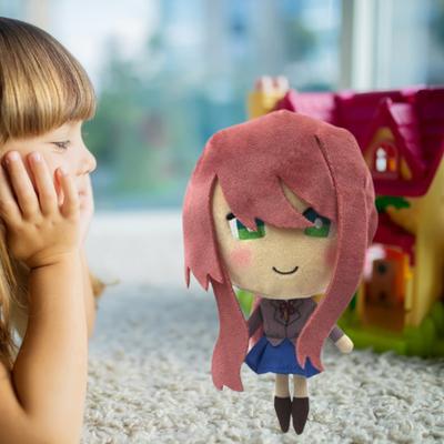20cm Accompany Pillow Adorable Stylish Cute Girls Monica Doll Plush Toy Throw