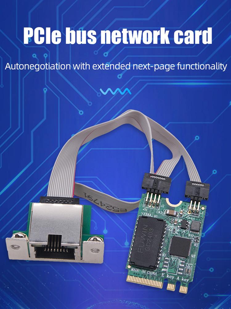 M.2 Gigabit Ethernet Network Card RTL8125BG Chip M2 RJ45 Network Adapter Mini PCIE PCIE Bus Network Card