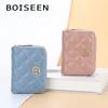 E New Women's Wallet Short Vertical Organ Zipper Change Bag Fashion Plaid Card Bag Women