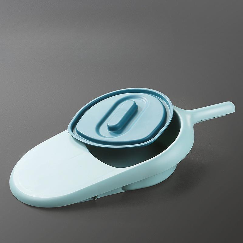 Bedridden elderly paralyzed patients horizontal bedpan with lid attached postpartum women sitting on the bedpan