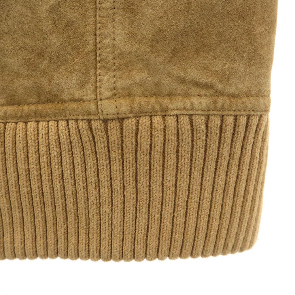 Eddie Bauer suede switching Knit jacket M Camel Outdoors Women Used