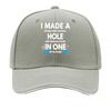 Funny I Made a Hole in One Golf  Vintage Adjustable Dad Hat Suitable for Golf Course Outfits  Ca Sandwich Baseball Cap