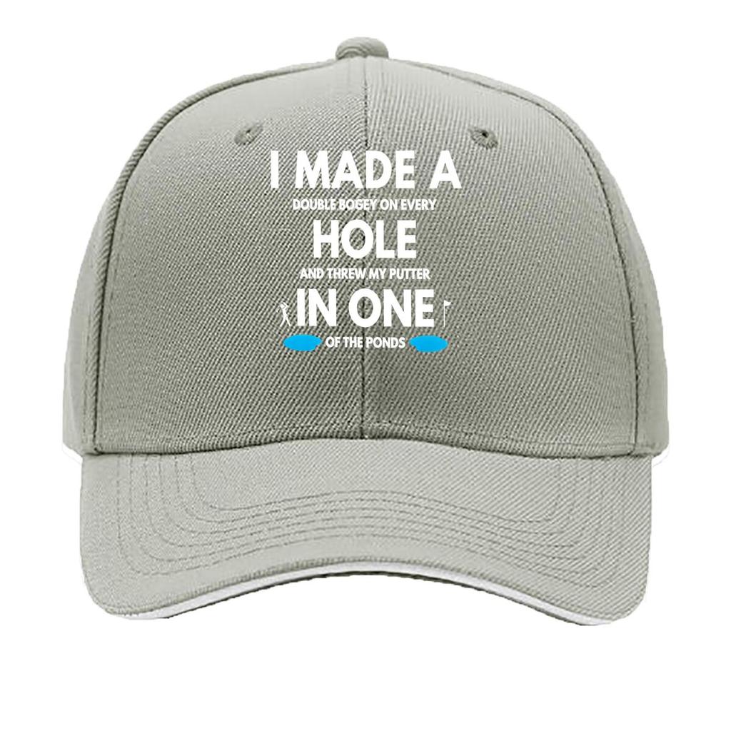 Funny I Made a Hole in One Golf  Vintage Adjustable Dad Hat Suitable for Golf Course Outfits  Ca Sandwich Baseball Cap