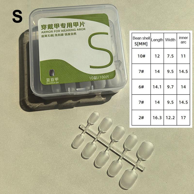 100pcs Short Almond Frosted Clear Fake Nails Perfect For Nail Design And Salon Extensions Perfect For Dating And Everyday Wear