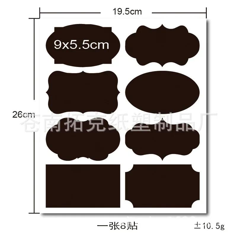 1PCS Blackboard Stickers Waterproof Chalkboard Kitchen Spice Label Sticker Home Jars Bottles Tags Blackboard Labels White Marker