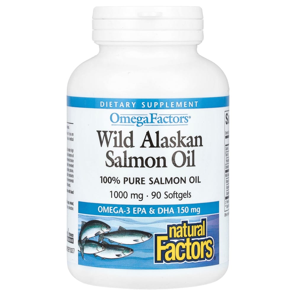 

Natural Factors OmegaFactors Wild Alaskan Salmon Oil 1000mg Softgels, 90 Count 90 pcs - 1 ea