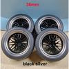 4pcs 1/18 32mm/36mm/42mm Diameter Plastic Wheels Rubber Tires RPF1 RAYS TE37 57CR CE28 BBS ABS Rims for 1:18 Model Car