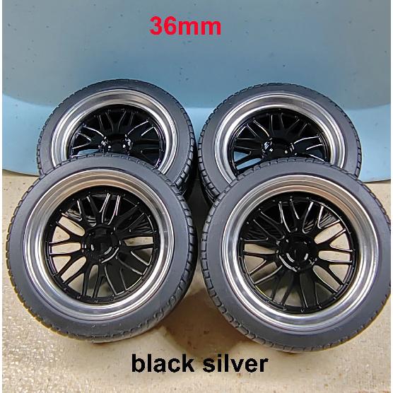 4pcs 1/18 32mm/36mm/42mm Diameter Plastic Wheels Rubber Tires RPF1 RAYS TE37 57CR CE28 BBS ABS Rims for 1:18 Model Car