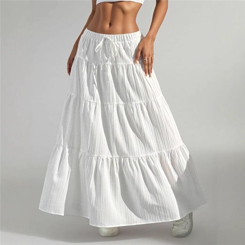 Ladies' Skirts New Products White Elegant Skirts Lace Up Skirts European And American Style Loose Casual Skirts For Women