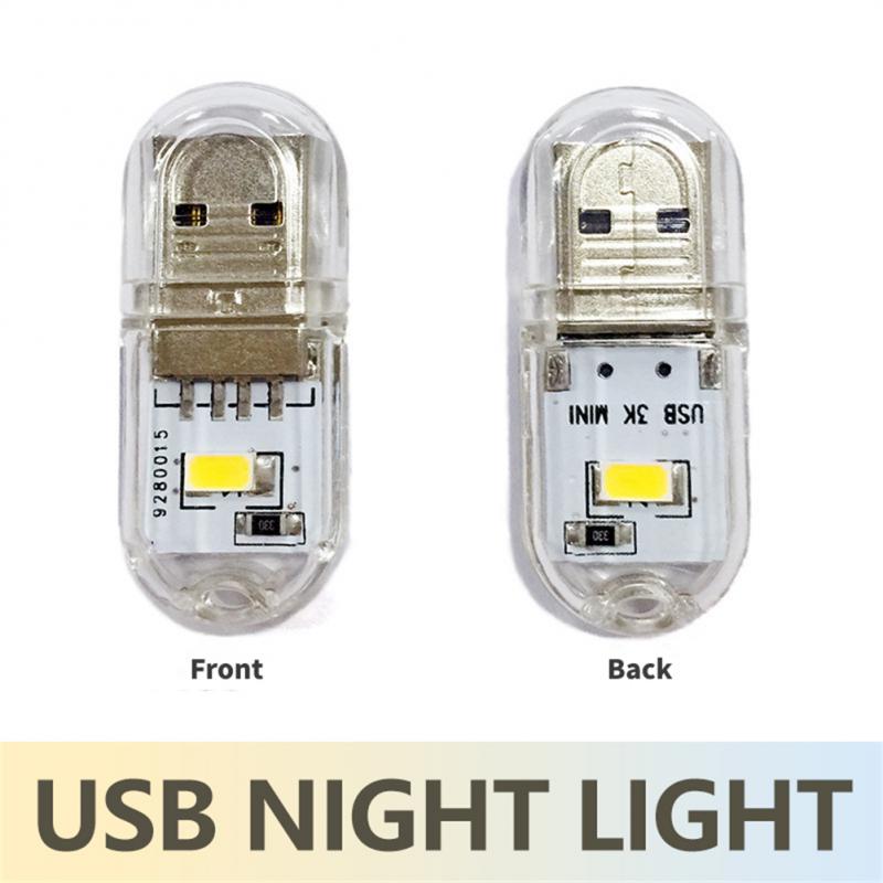 USB Plug Lamp LED Night Light Computer Mobile Power Charging Small Book Lamps Eye Protection Table Reading Light Mini Light