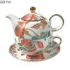 BRKeramik Mutter und Kind Topf Nachmittagstee Kaffeetasse Kaffeekanne Set Leichter Luxus Retro Keramik Blume Teekanne Set Neues Zuhause GeschenkEY