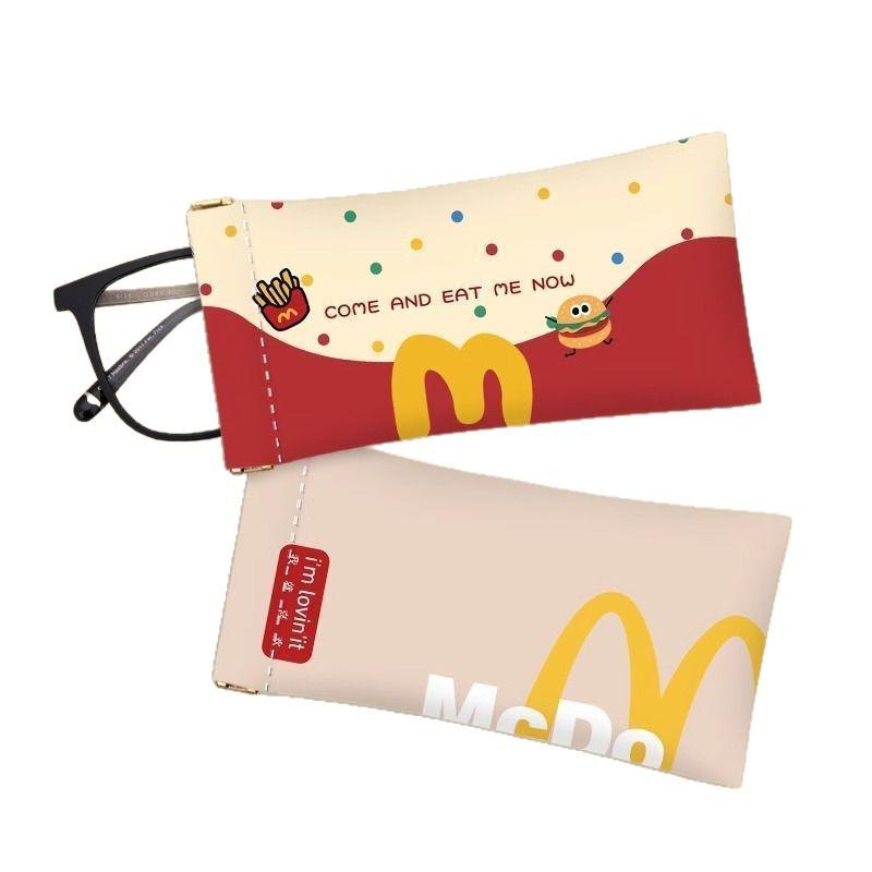 Mai Mai Hamburger Eyewear Case: Compact Spring Clip Pouch for Sunglasses & Myopia Glasses.