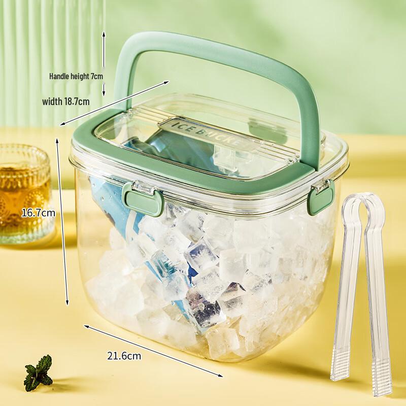 

ZISIZ Portable Ice Bucket with Tongs