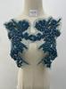 Colored Rhinestone Embroidered Beaded 3D Diamond Flower Patch for Hat & Clothing PVC Iron Lace Applique Sequins