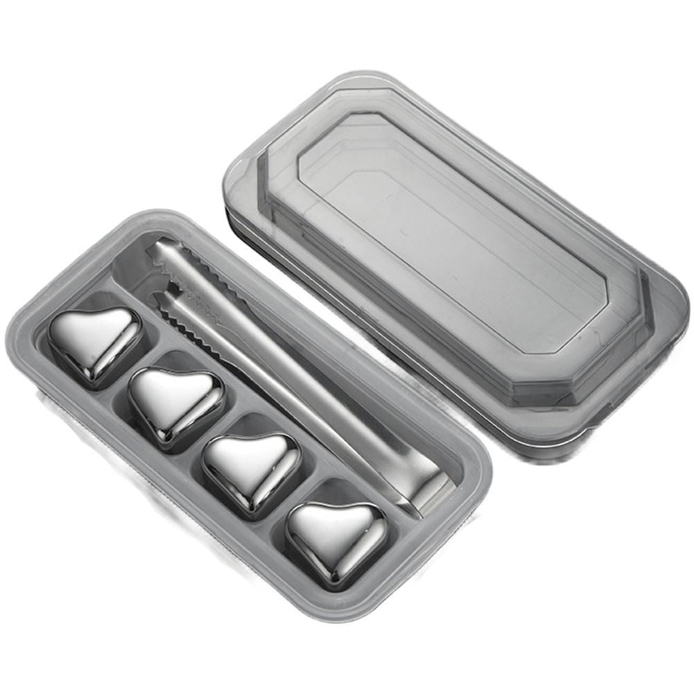 

1set Reusable Stainless Steel Whiskey-Stones 3.1*2.6*2.7cm Chill Drinks Without Diluting Flavor! For 3-5 Hours Cooling Barware