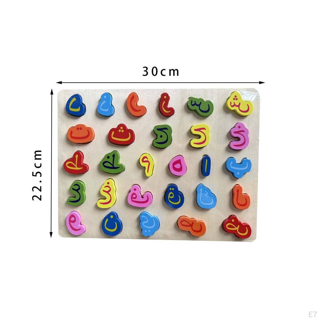 Alphabet Learning Board for Kids with Wooden Pieces