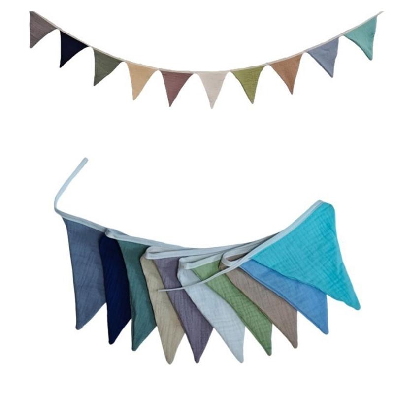 Cotton Pennant Flag Lovely Cotton Decorative Flags Room Beautification Newborn Baby Photography Props Nursery Room Decor