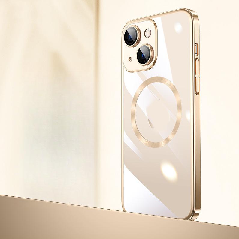 

Встроенная плёнка для объектива подходит для магнитных чехлов для iPhone 16, гальванизированный ПК, твёрдый чехол I14, защитные чехлы для Apple 15pro iPhone16