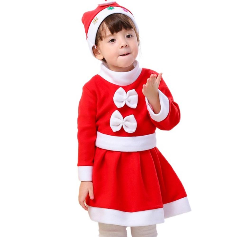 Fleece Children's Christmas Clothes Hat Kids Cosplay Clothes  Boys Girls