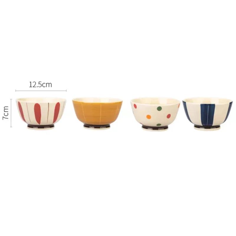 Japanese Style Ceramic Bowl Combination Creative Exquisite Rice Bowls Household Delicious Dishes Soup Bowl Exquisite Tableware