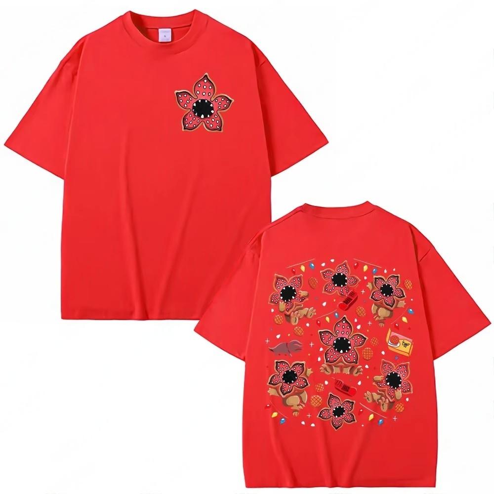 Eddie Munson The Demogorgon T-shirt Cannibal Flower Monster Graphic T Shirts Men Women Clothing Cotton Casual T-shirt