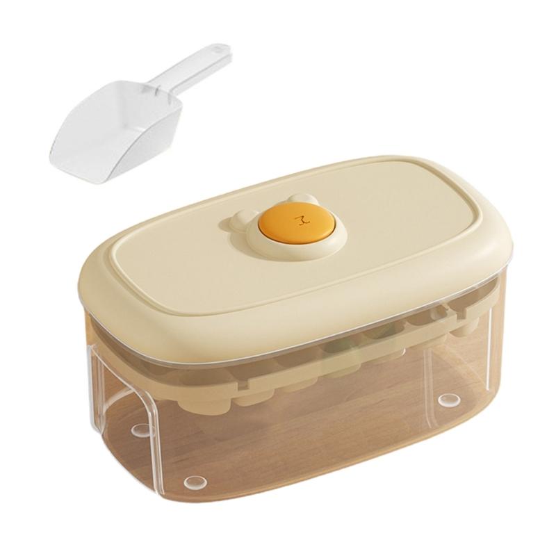 

PP Ice Cubes Maker Set Stackable Freezers Tray Make 28 56 Cubes Cocktails Coffee Storage Container Push Key Design белый