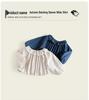 Kids' Autumn Korean-Style Breathable Batwing Sleeve Washed Cotton Shirt