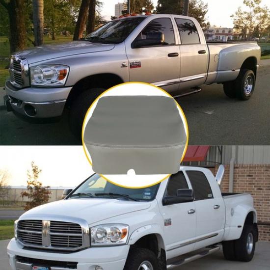 Nové Pro Dodge Ram 02-08 Koženkový Mikrovláknový Šedý Kryt Víka Středové Konzole Podloketníku