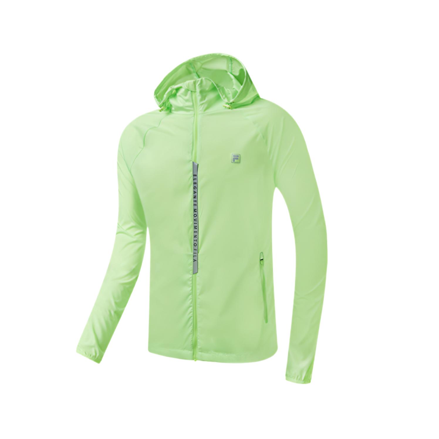 

New FILA Athletics Jacket Men s Fluorescent Clear Green GY A11M012711F-GY M