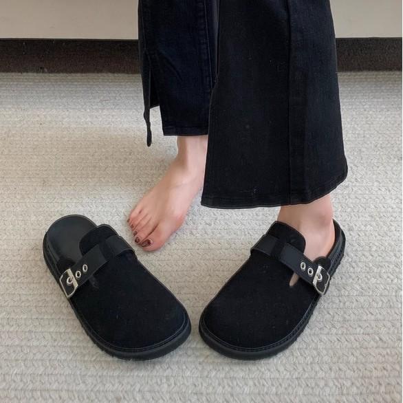 Retro Bag Head Half Slippers Autumn 2025 New Outer Wear Platform One Pedal Lazy Shoes Boken Birken Slippers