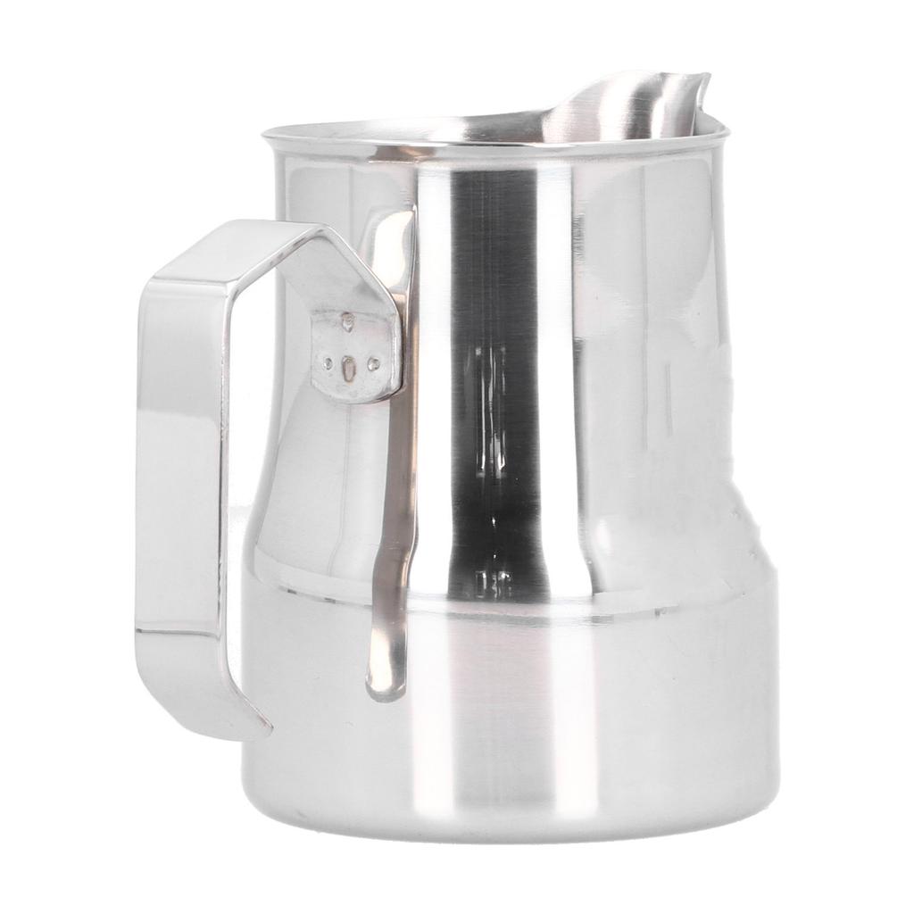 Milchaufschäumkännchen 304 Edelstahl Milchkännchen Kaffeeaufschäumkännchen Latte Art Kännchen zur KaffeezubereitungSilber 350ml