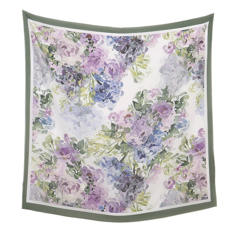 New Malaysia Printed Hijab Scarves Cotton Voile Square Scarf Hijab Tudung Bawal Muslim Women Headscarf Wraps Hijabs 110*110cm