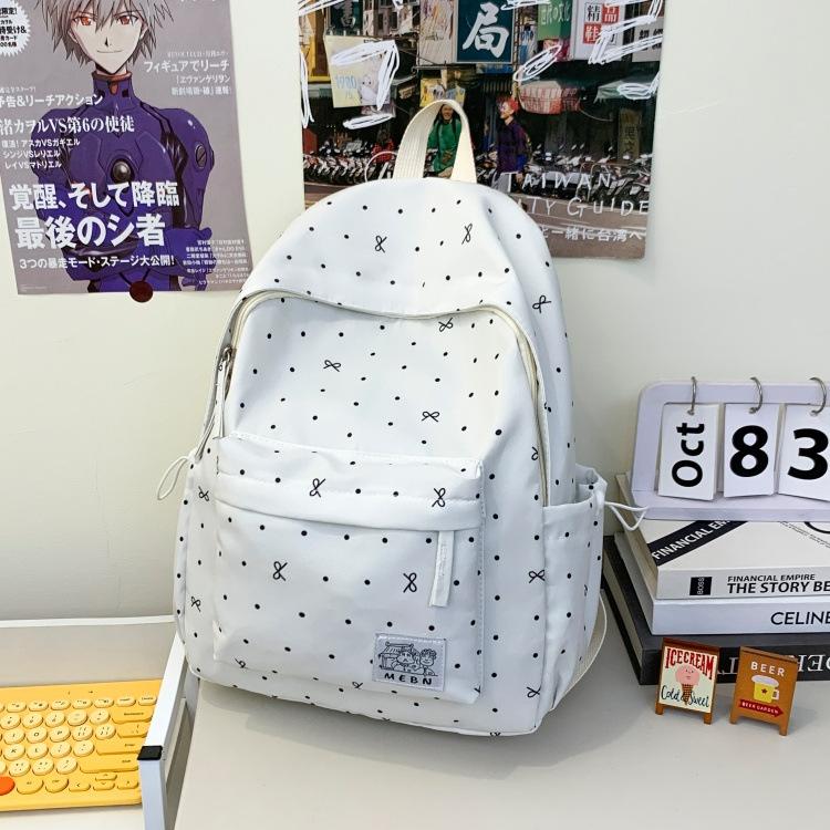 Schoolbag Bow Student Backpack College Student Simple Versatile School Bag Junior High School Student Backpack Travel Backpack