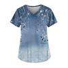 Women's V-neck Fashion Casual Printed Tops And Protective Workwear