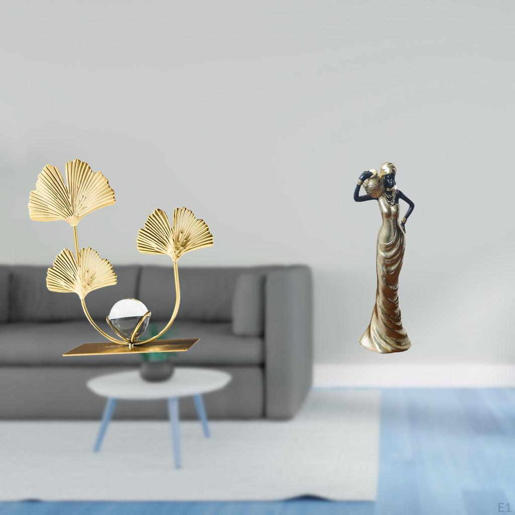 Modern Bookshelf Sculpture And Vintage African Tribal Lady Statue Decorative Ornament for Bedroom