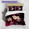 3pcs Custom Name Cartoon Lil Peep Bedding Set Duvet Cover Closure Includes 1 Duvet Cover & 2 Pillowcases for All Seasons Bedroom Decor