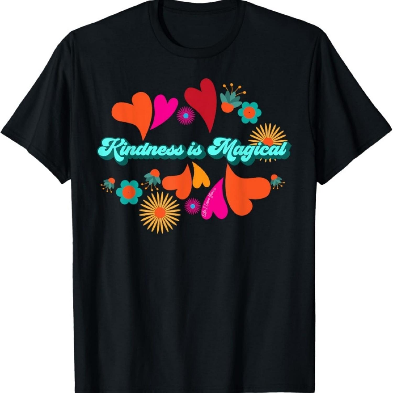 

Kindness is Magical Boho Hippie Style Motivational T-Shirt XXXXXL чёрный