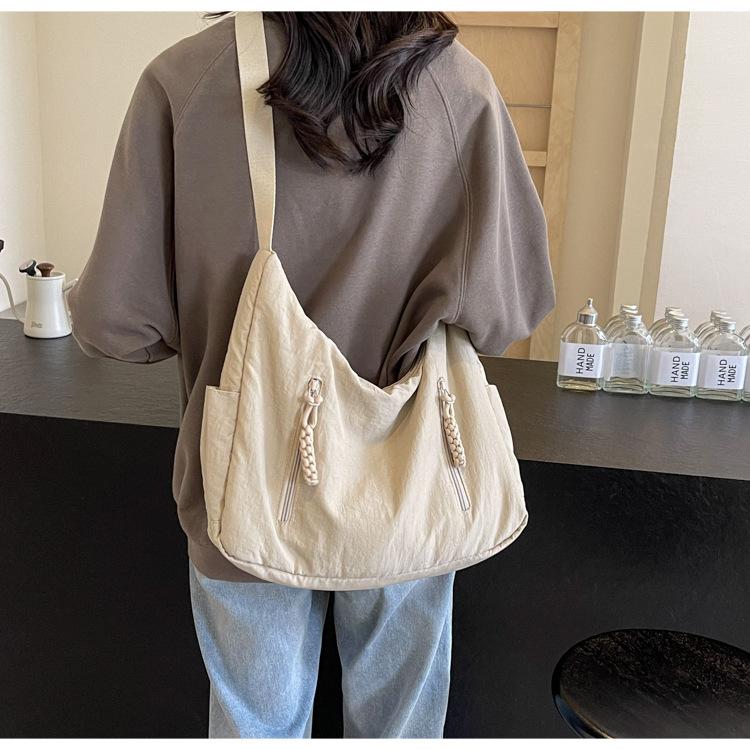 Delicate Shoulder Bag Casual Satchel Sling Purse Nylon Crossbody Bag for Travel and Outdoor Activity  Burgundy