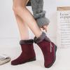 New Winter Warm Women'S Snow Boots Large Size Side Zipper Simple Comfortable Daily Casual Thick Wear Resistant Cotton Boots