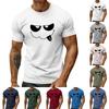 Men's Holiday Print Round Neck Short Sleeve Top Casual Sports Top