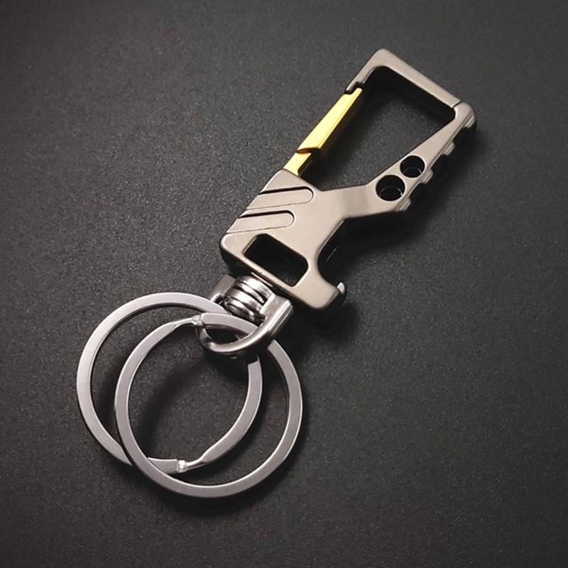 Multifunction Key Chains Automotive Key Holder Carabiner Clip Bottle Opener 2 Key Rings for Adults Heavy Duty Keychains